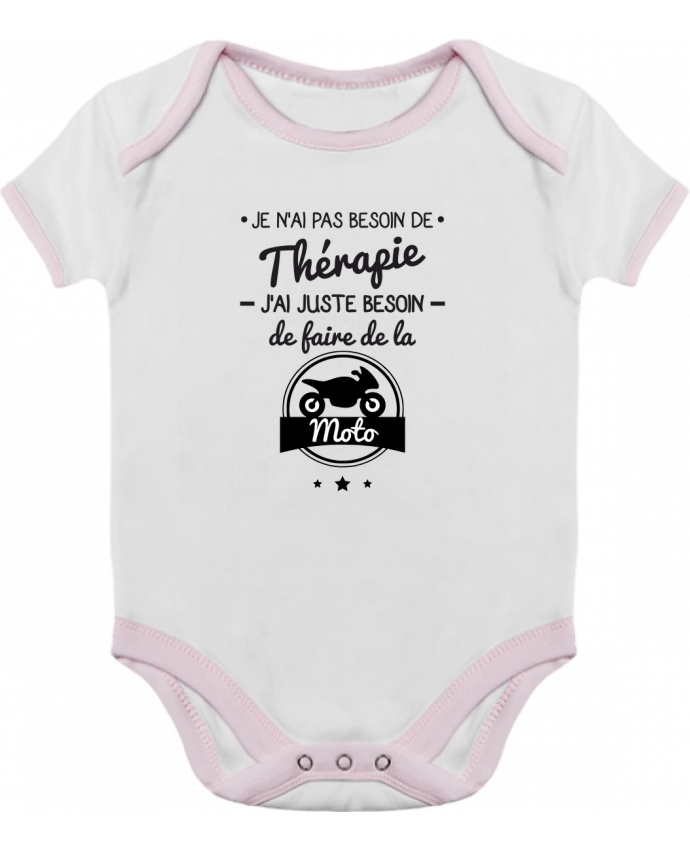 Body bébé manches contrastées J'ai juste besoin de ma moto, tee shirt moto, motard par Benichan
