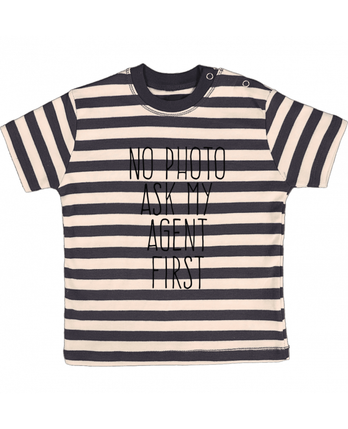 T-shirt baby with stripes No photo ask my agent by justsayin