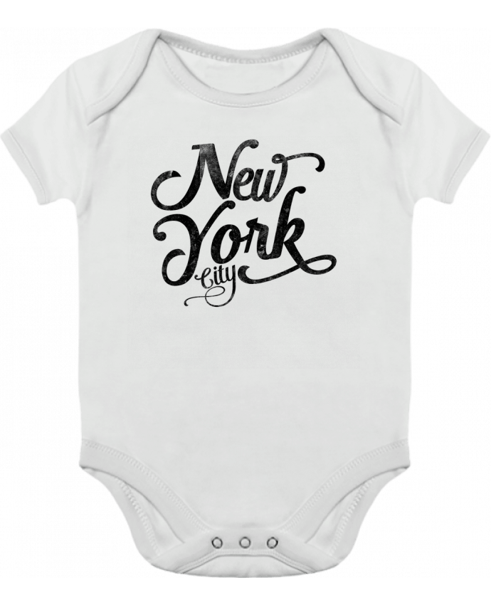 Body bébé manches contrastées New York City typographie par justsayin