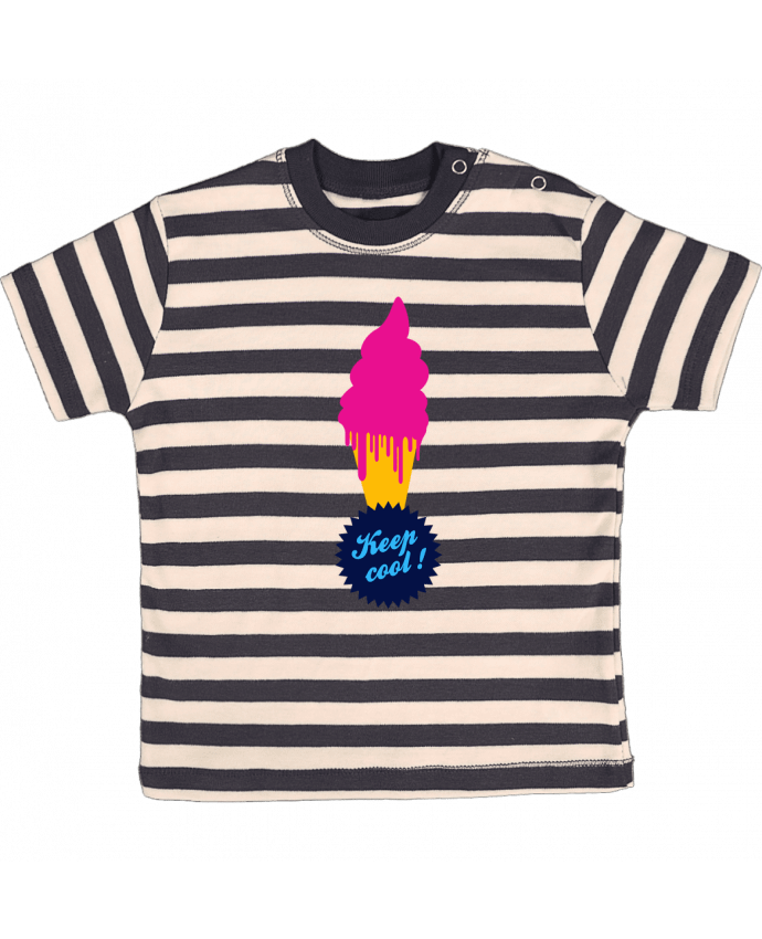 T-shirt baby with stripes Ice cream Keep cool by justsayin