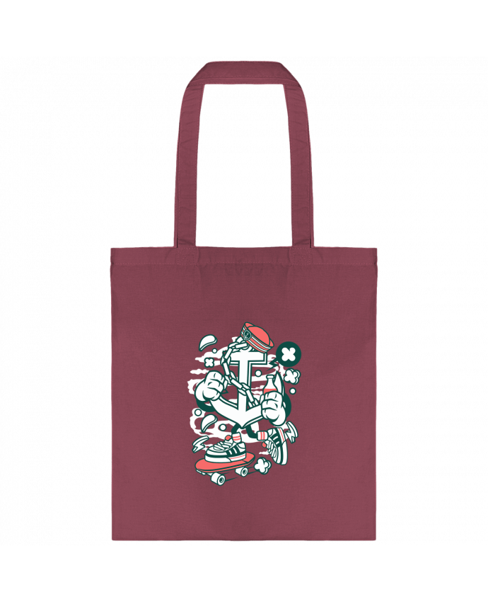 Tote-bag Ancre Skateboard Cartoon | By Kap Atelier Cartoon par Kap Atelier