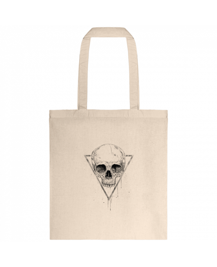 Tote-bag Skull in a triangle (bw) par Balàzs Solti