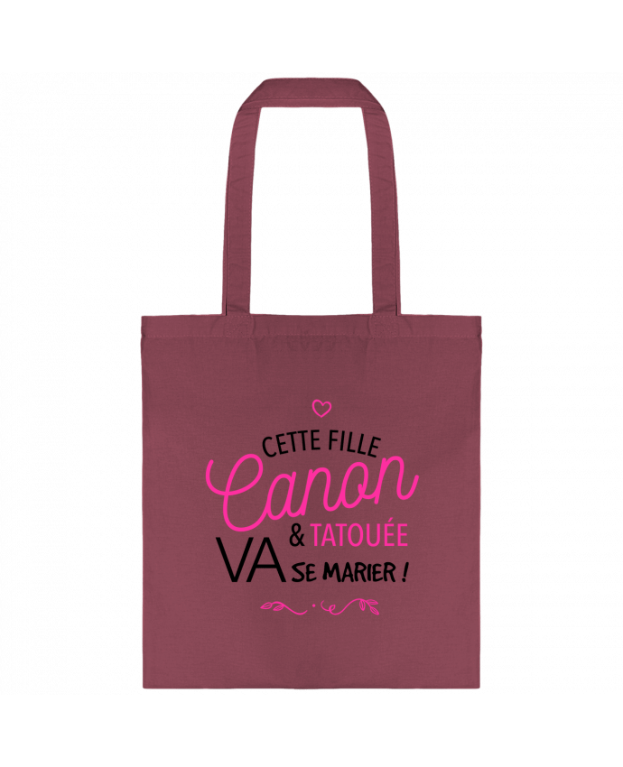 Tote-bag Cette fille canon et tatouée va se marier! par La boutique de Laura