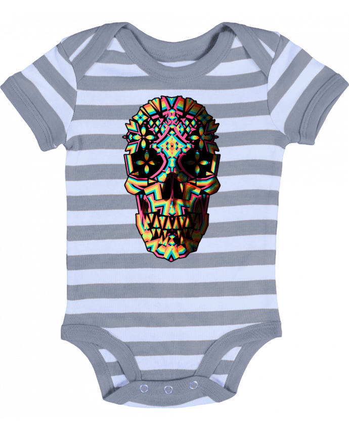 Baby Body striped Skull Geo - ali_gulec