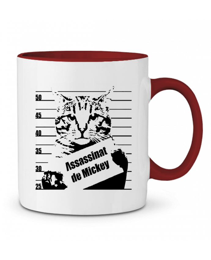 Mug bicolore Chat wanted Graff4Art