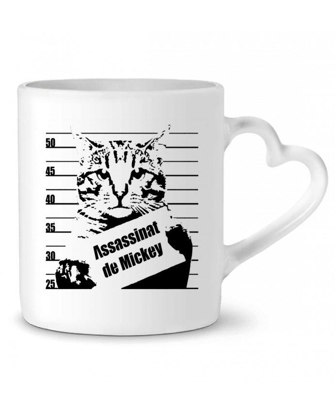 Taza Corazón Chat wanted por Graff4Art