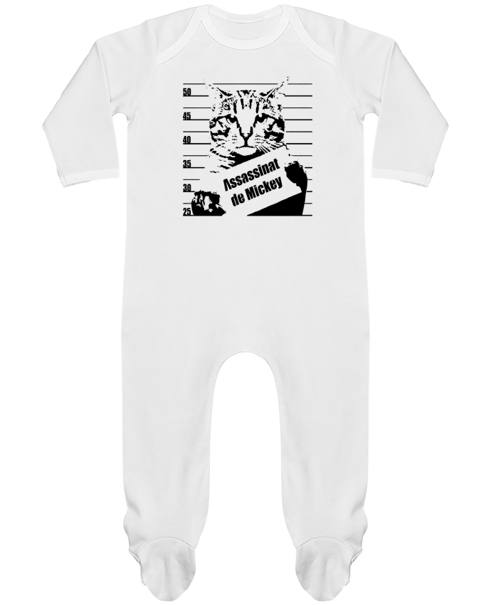 Baby Sleeper long sleeves Contrast Chat wanted by Graff4Art