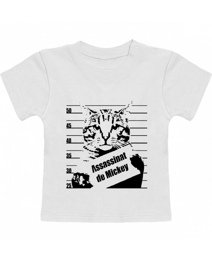 T-shirt bébé Chat wanted manches courtes du designer Graff4Art