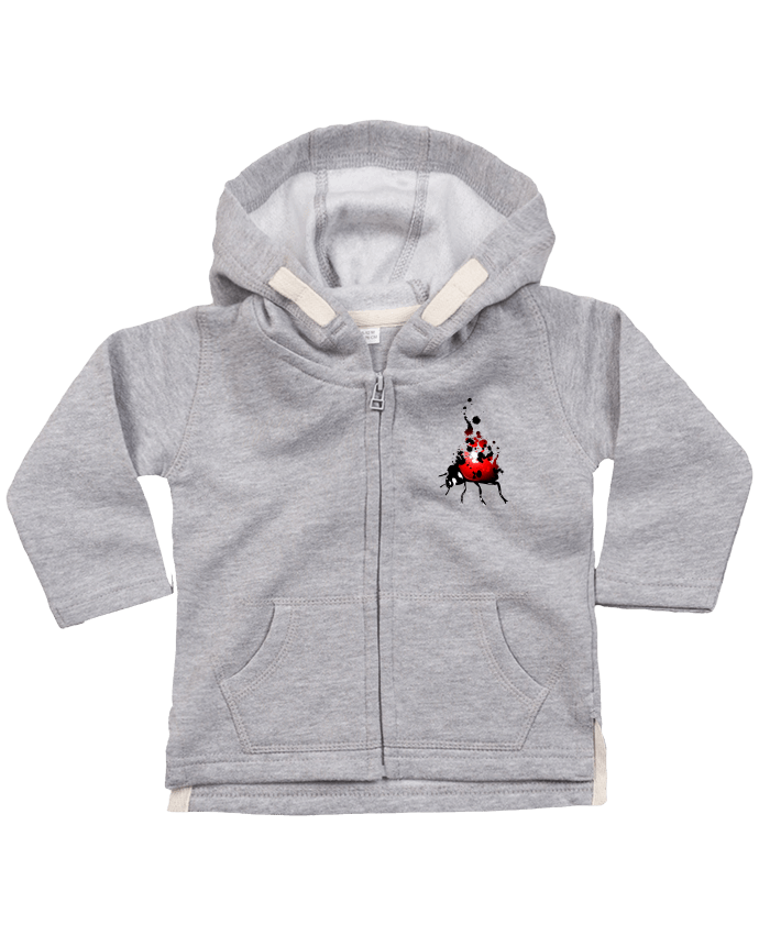Hoddie with zip for baby coccinelle by Graff4Art