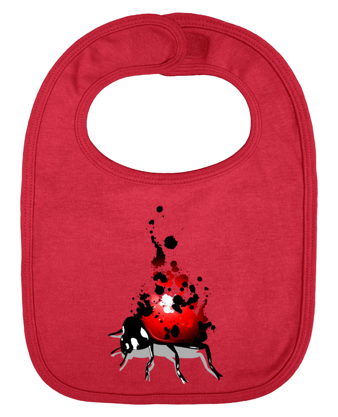 Baby Bib plain and contrast coccinelle by Graff4Art
