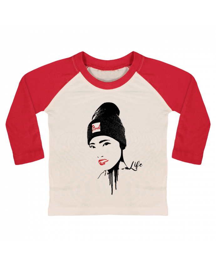 T-shirt baby Baseball long sleeve Geisha by Graff4Art