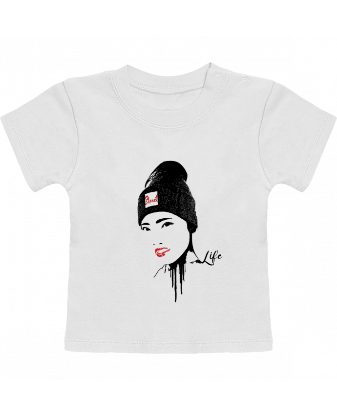 T-shirt bébé Geisha manches courtes du designer Graff4Art