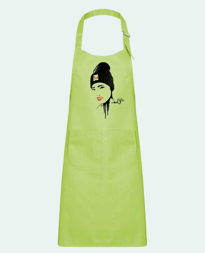 Kids chef pocket apron Geisha by Graff4Art