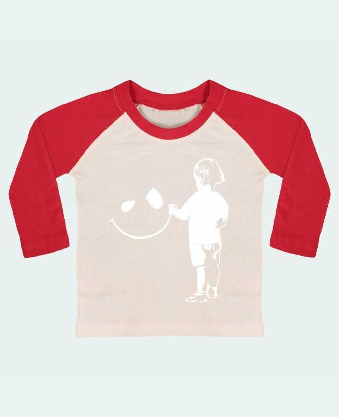 T-shirt baby Baseball long sleeve enfant by Graff4Art