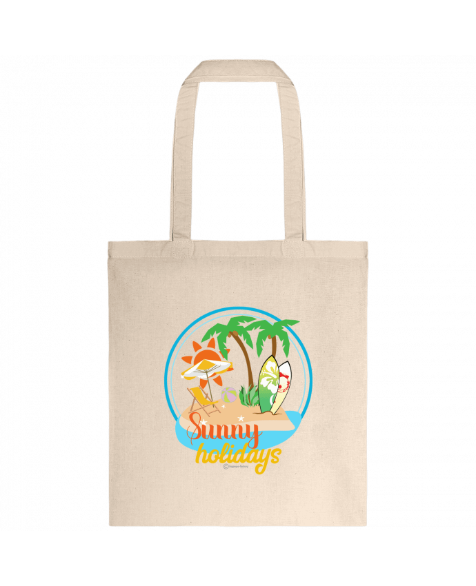 Tote-bag Sunny holidays - modèle t-shirt clair par bigpapa-factory