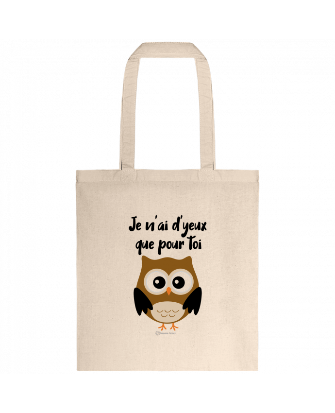 Tote-bag Je n'ai d'yeux que pour toi - modèle t-shirt clair par bigpapa-factory