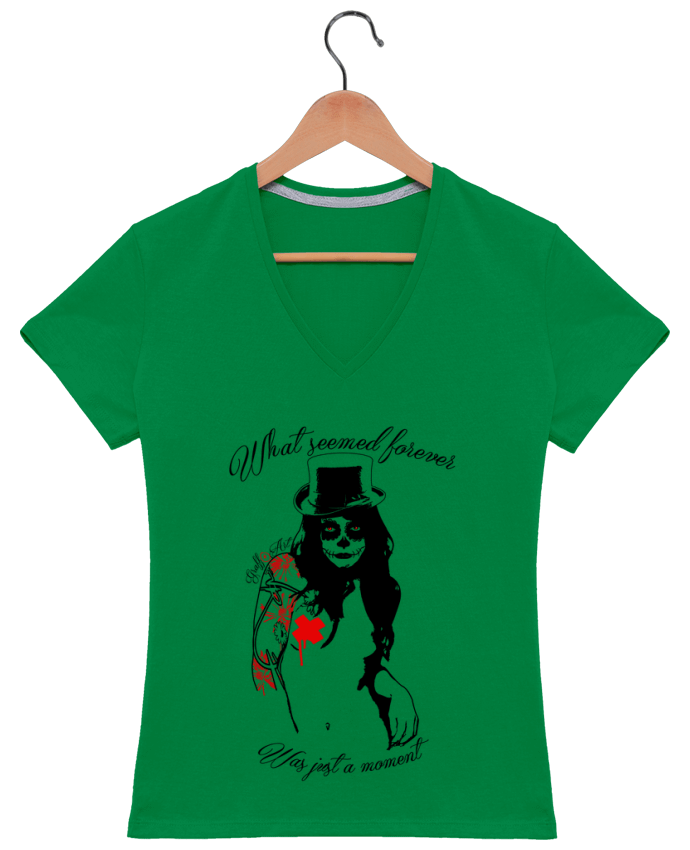 Camiseta Mujer Cuello en V femme por Graff4Art