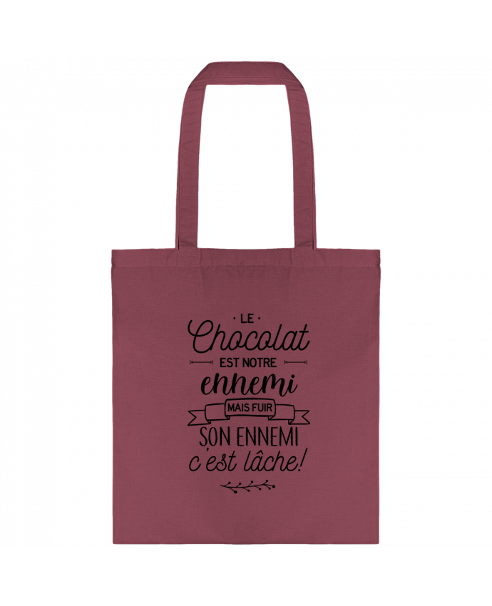 Tote Bag cotton Le chocolat notre ennemi by La boutique de Laura