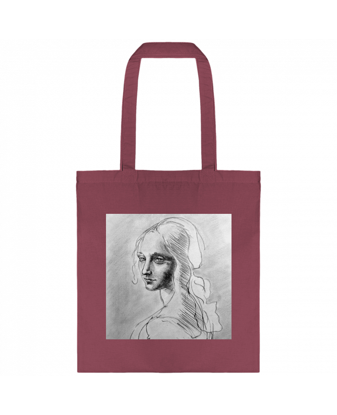 Tote-bag Copie Leonard De Vinci au crayon par Simple Art