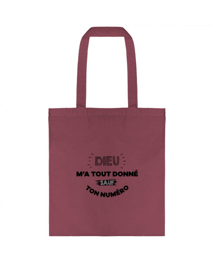 Tote-bag Dieu m'a tout donné sauf ton num par tunetoo