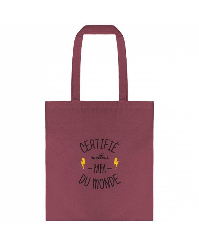 Tote-bag Certifié meilleur papa du monde par tunetoo