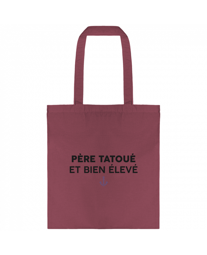 Tote-bag Père tatoué et bien élevé par tunetoo