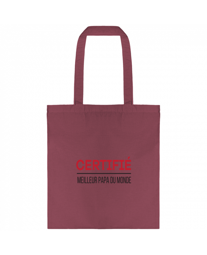 Tote-bag Certifié meilleur papa du monde par tunetoo