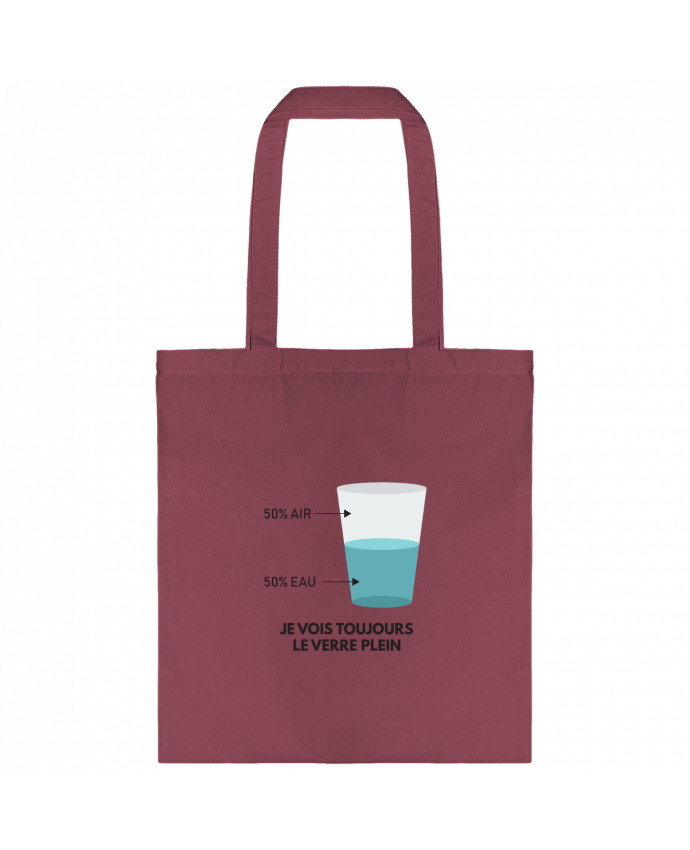 Tote-bag Toujours voir le verre plein par tunetoo