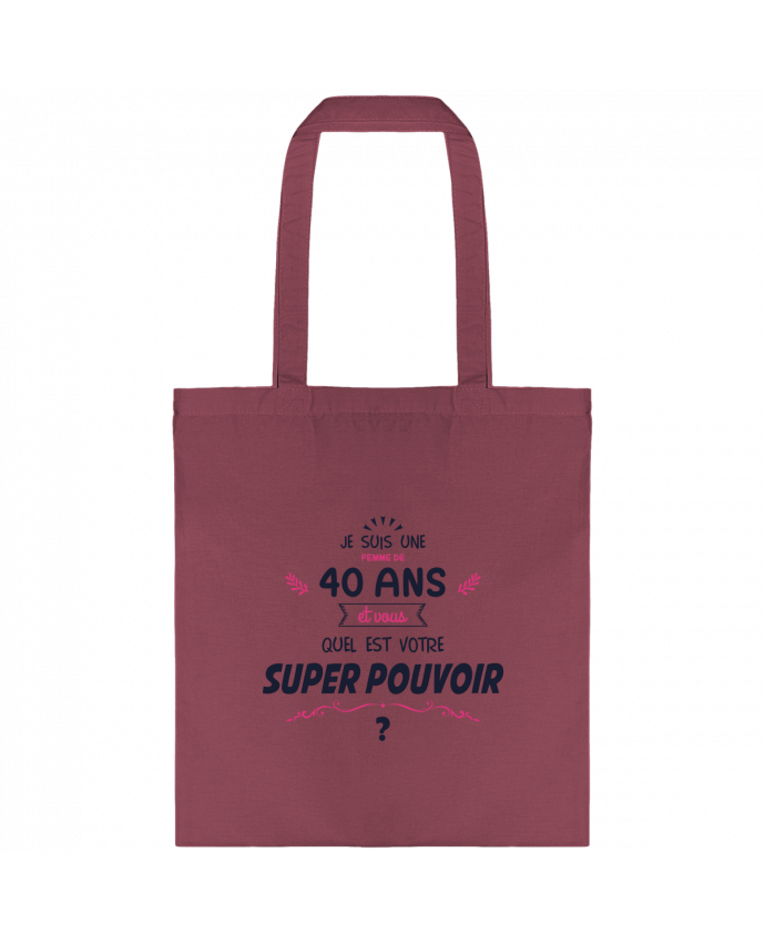 Tote-bag 40 ans Super Pouvoir - Anniversaire par tunetoo