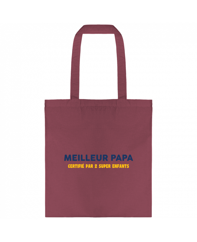 Tote-bag Meilleur papa certifié par 2 enfants par tunetoo