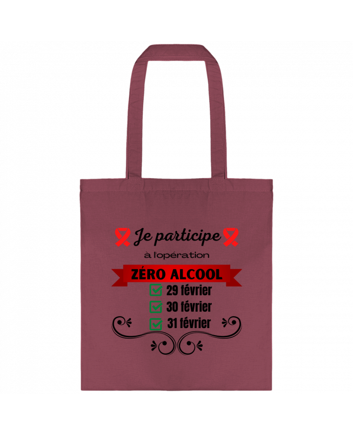Tote-bag Je participe à l'opération zéro alcool par Cheerocki