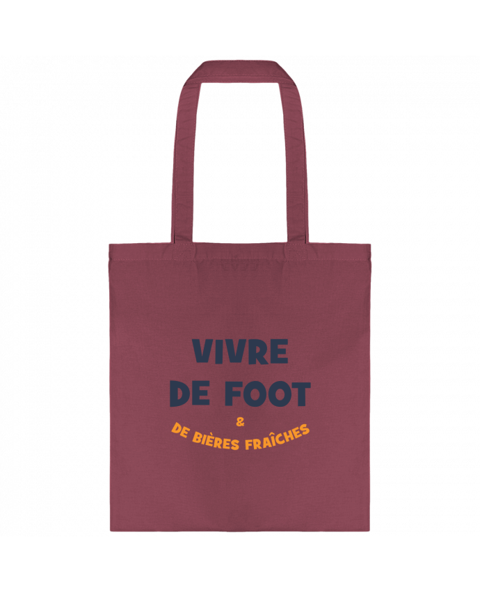 Tote-bag Vivre de foot et de bières fraîches par tunetoo
