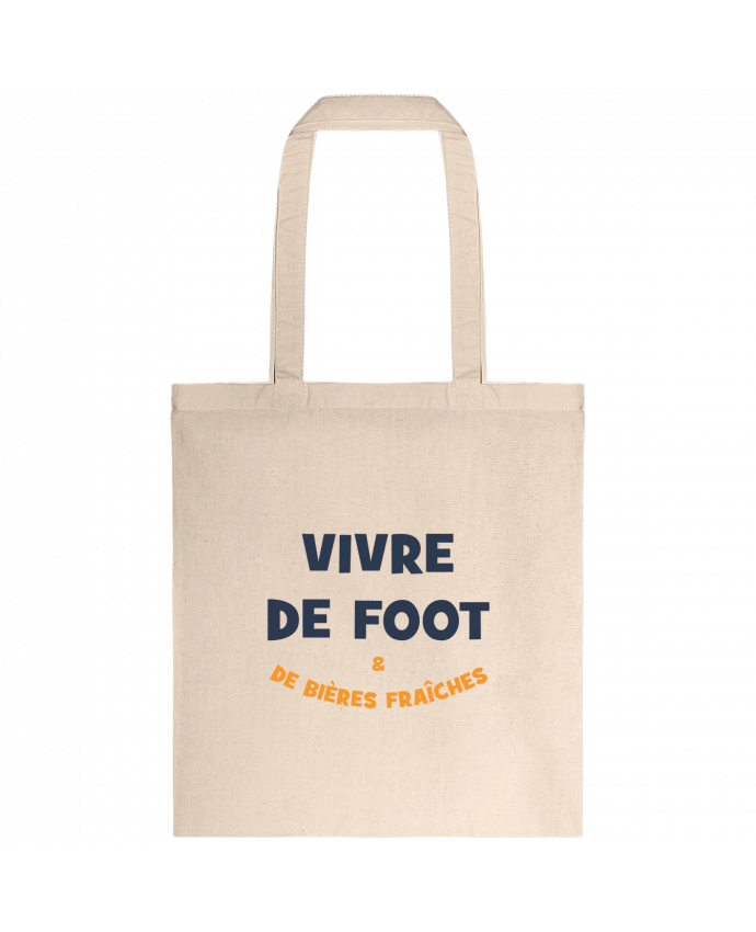 Tote-bag Vivre de foot et de bières fraîches par tunetoo