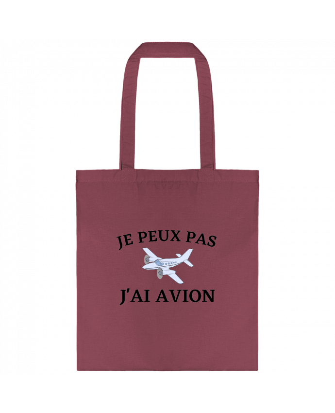 Tote-bag Je peux pas j'ai avion par Frenchydesign
