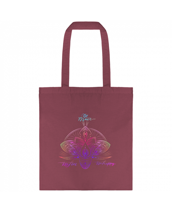 Tote-bag Be brave - be free - be happy par A.L.I.