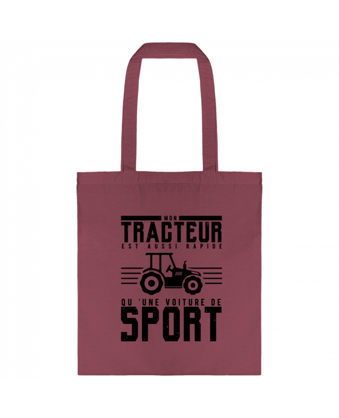 Tote-bag Mon tracteur est aussi rapide qu'une voiture de sport par mkykamab