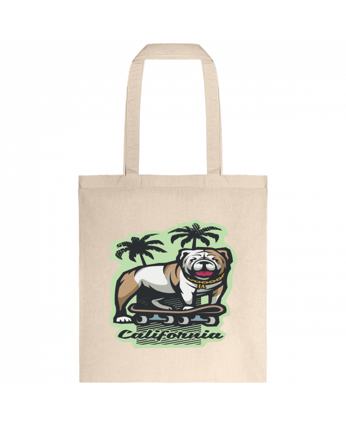 Tote-bag Cool bulldog sur Skateboard California par TrendCadeaucool