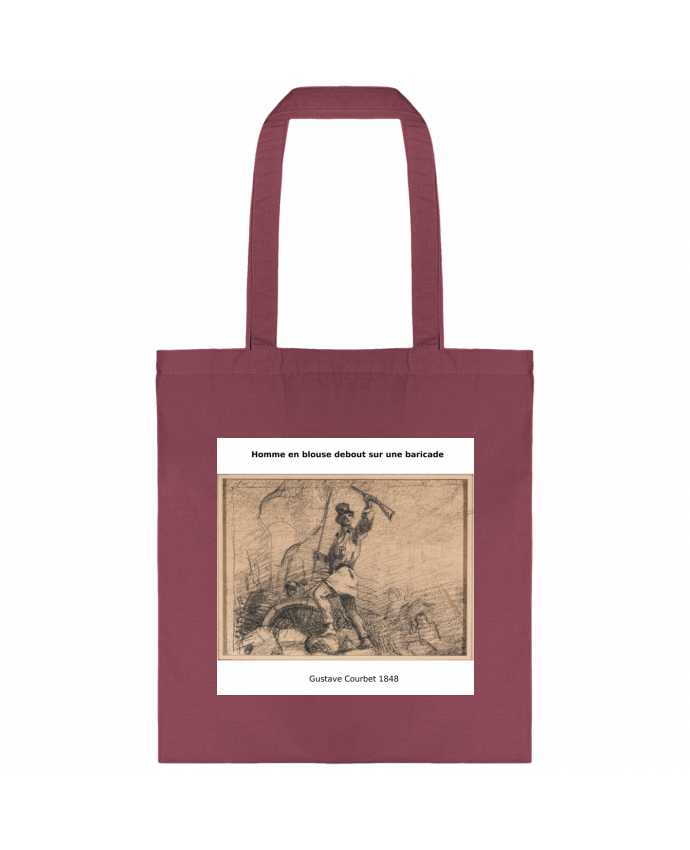 Tote-bag Homme en blouse debout sur une barricade par Museum Boulevard