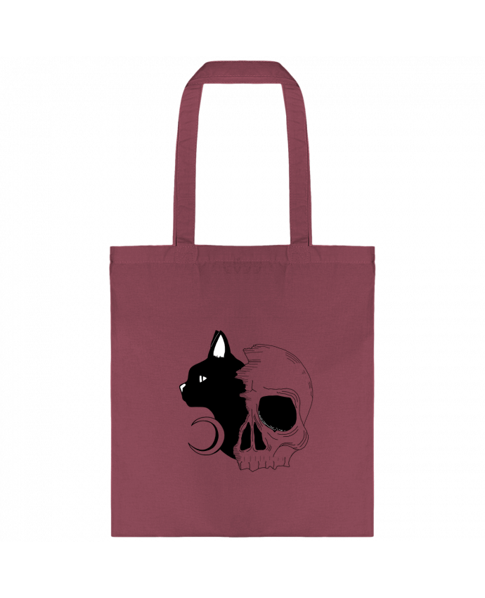 Tote-bag Chat tête de mort par Charod