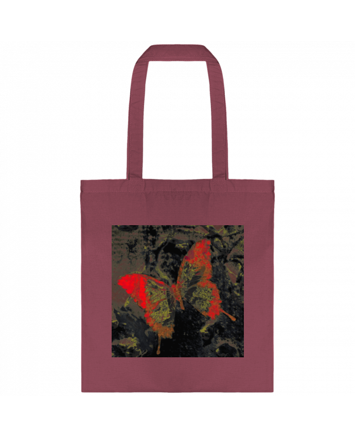 Tote-bag Papillon rouge par Magiquimages