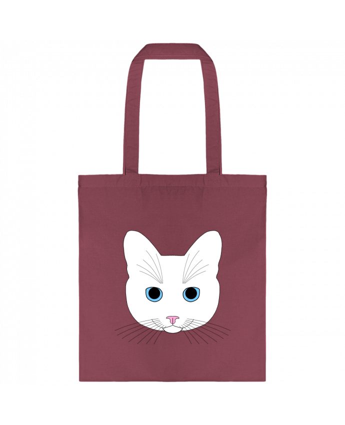 Tote-bag Chat blanc yeux bleu par Finger L
