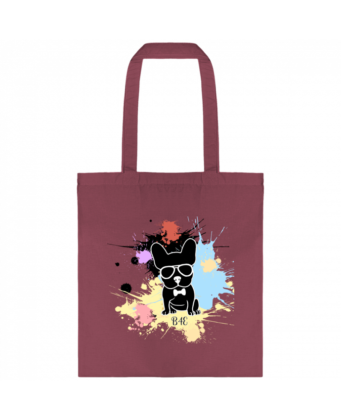 Tote-bag Bouledogue peinture diverses par Toncadeauperso