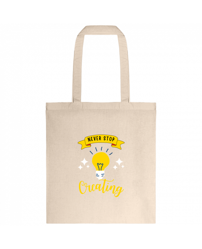 Tote-bag Never stop creating par Rozane 