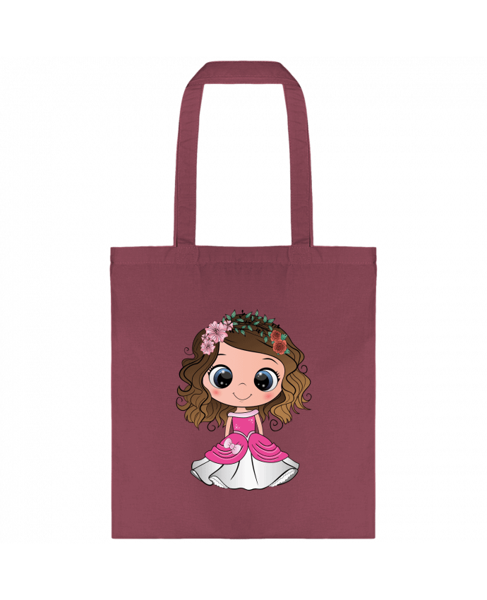 Tote-bag Princesse brune aux yeux bleus par EmmaCreation