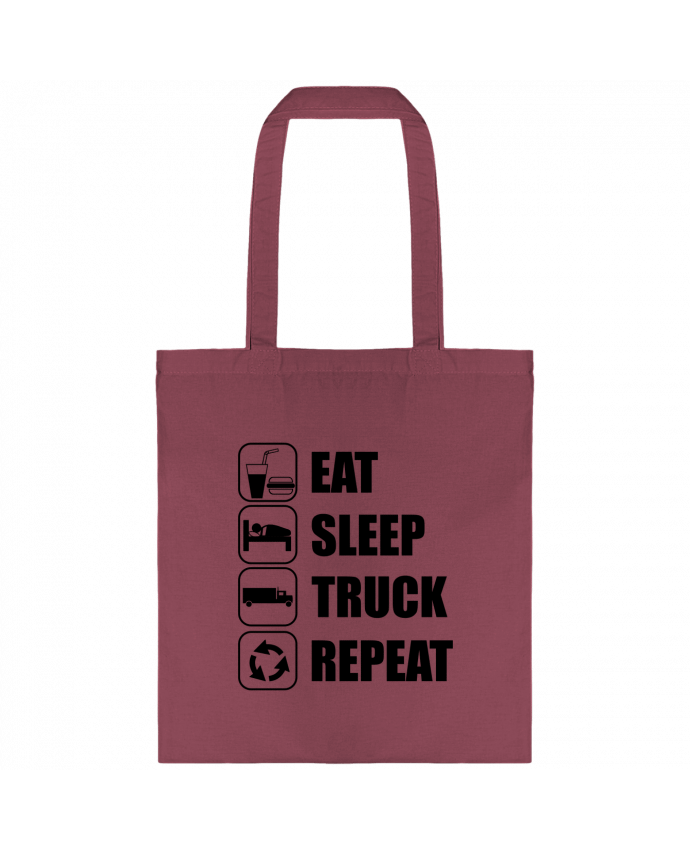 Tote-bag Eat, sleep, truck, repeat, chauffeur routier par Benichan