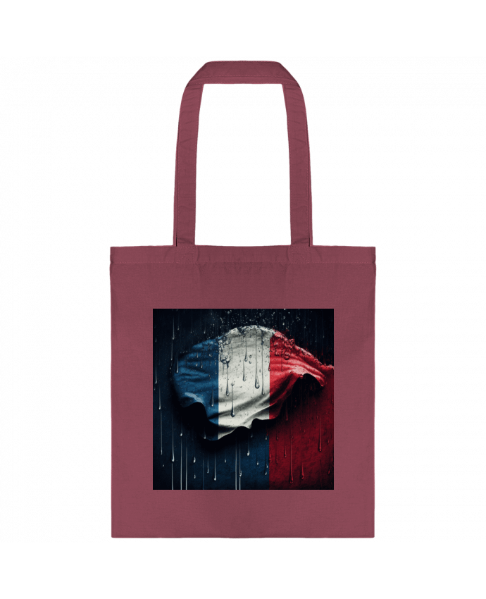Tote-bag Drapeau France sous la Pluie par NewDesignPhoto