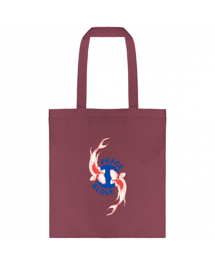 Tote-bag Peace and Love. par TEESIGN
