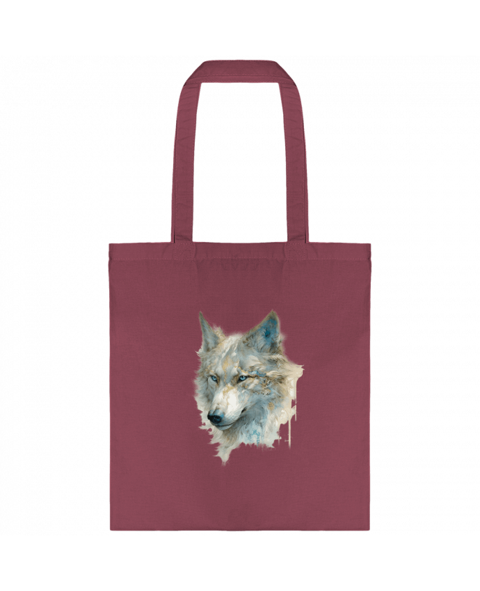 Tote-bag Lobo detallado, un toque dorado y azul par a-Creations