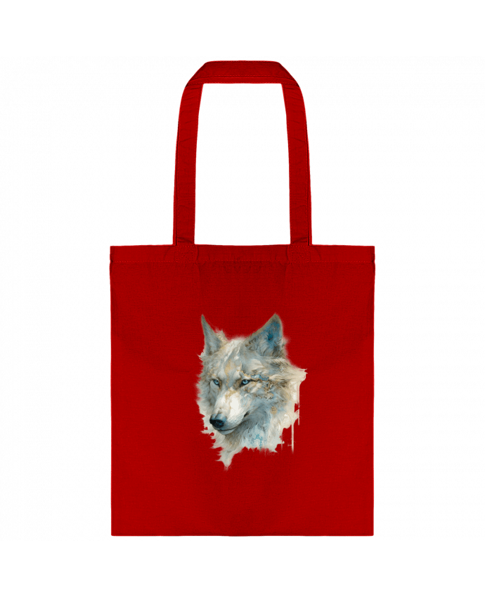 Tote-bag Lobo detallado, un toque dorado y azul par a-Creations