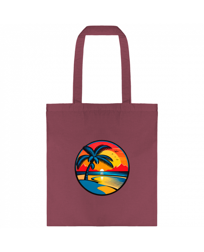 Tote-bag plage palmier sable par EliseDesign